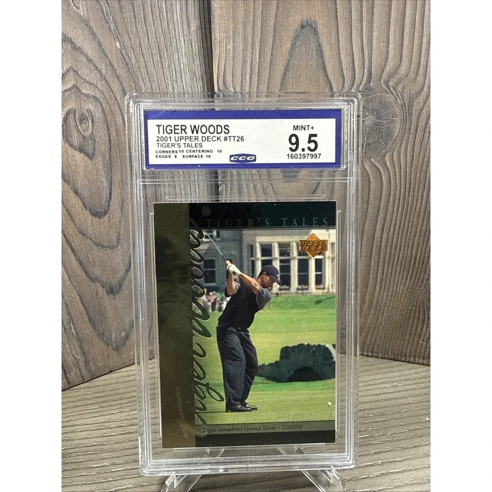 Upper Deck 2001 Tiger Woods Tiger's Tales‎ TT26 Insert CCG 9.5 Golf Card